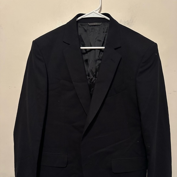 john varvatos Austin Jacket Men’s 52R Midnight Wool Blend Two-Button Closure